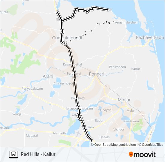 557C bus Line Map