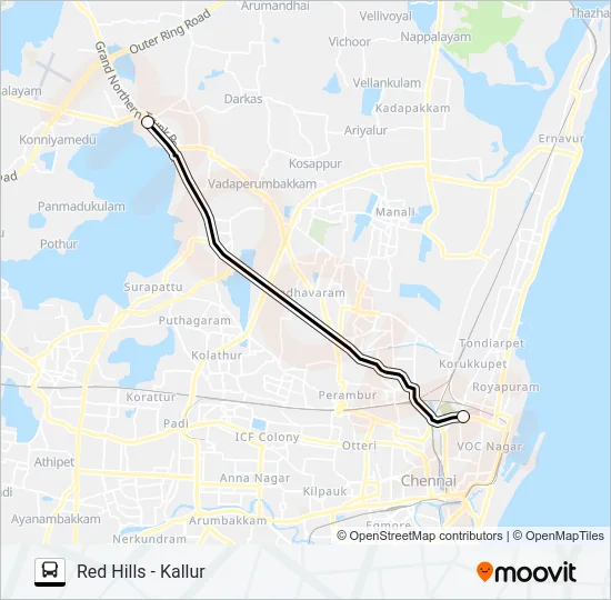557C Bus Line Map