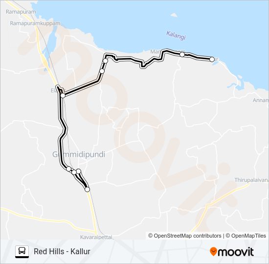 557C bus Line Map