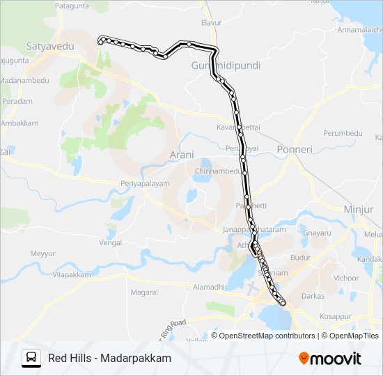 557M bus Line Map