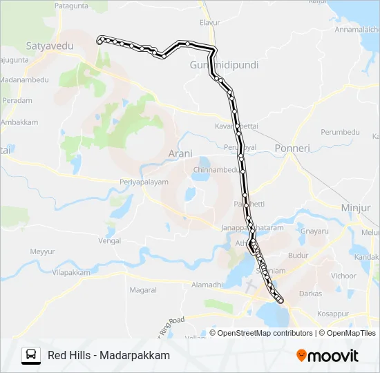 557M Bus Line Map