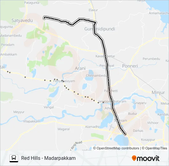 557M Bus Line Map
