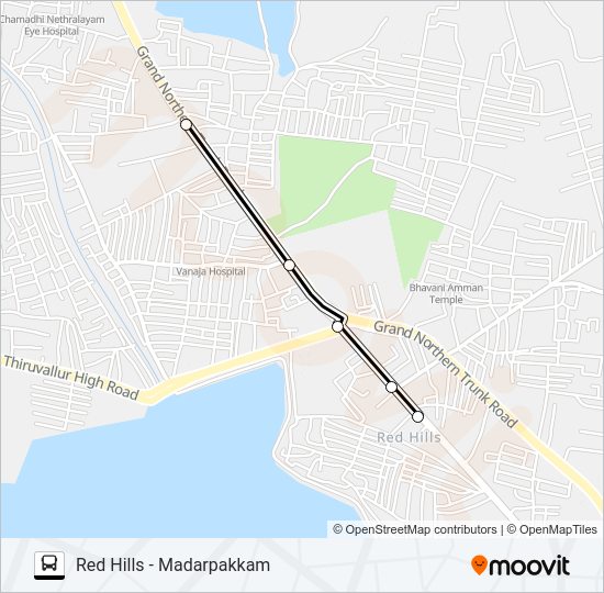 557M Bus Line Map