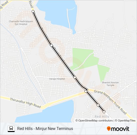 558A Bus Line Map