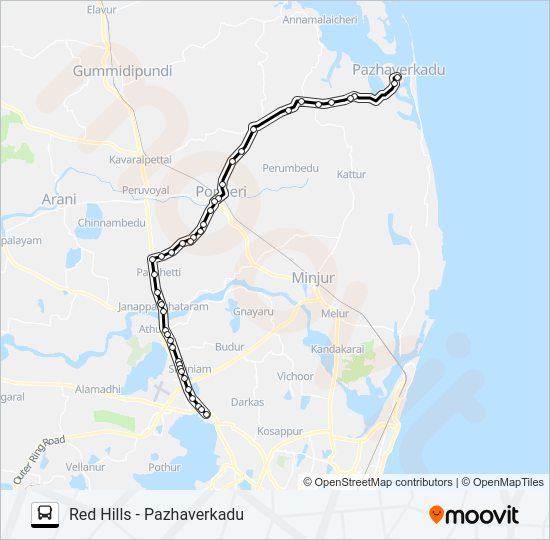 558B bus Line Map