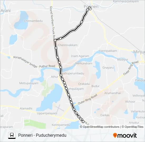 558C Bus Line Map