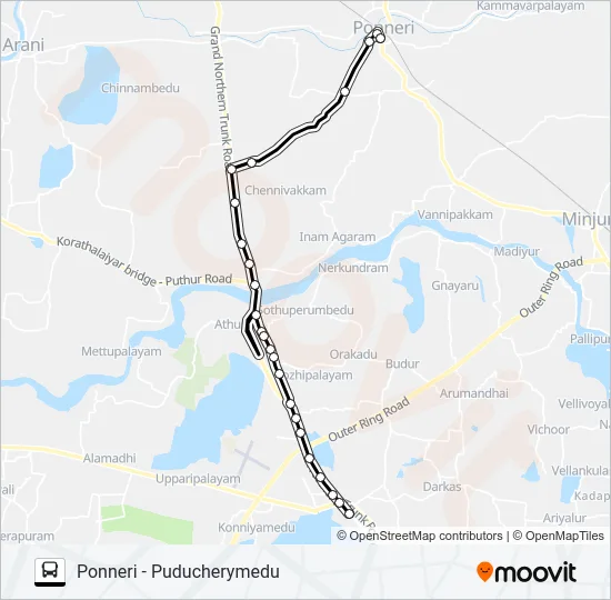558C Bus Line Map