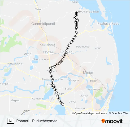 558C Bus Line Map