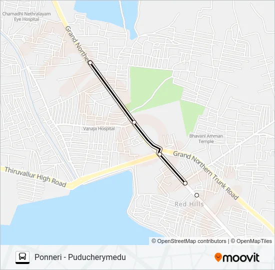 558C Bus Line Map