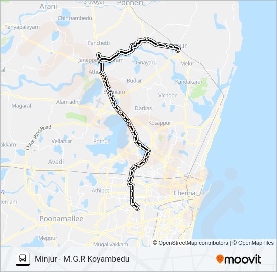 558L bus Line Map