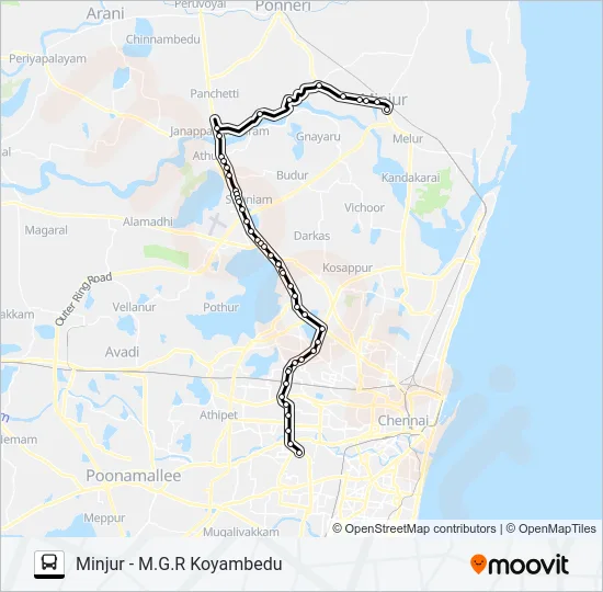 558L Bus Line Map