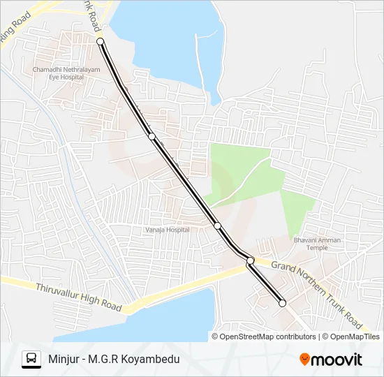 558L Bus Line Map