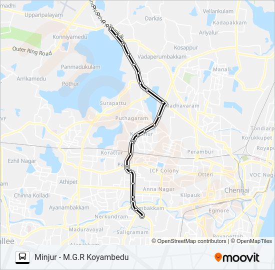 558L Bus Line Map