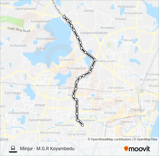 558L Bus Line Map