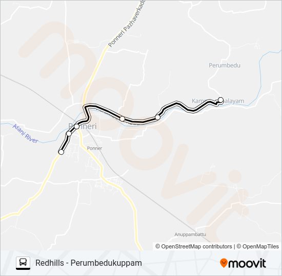 558P Bus Line Map