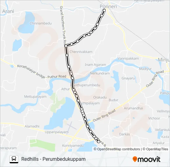 558P Bus Line Map