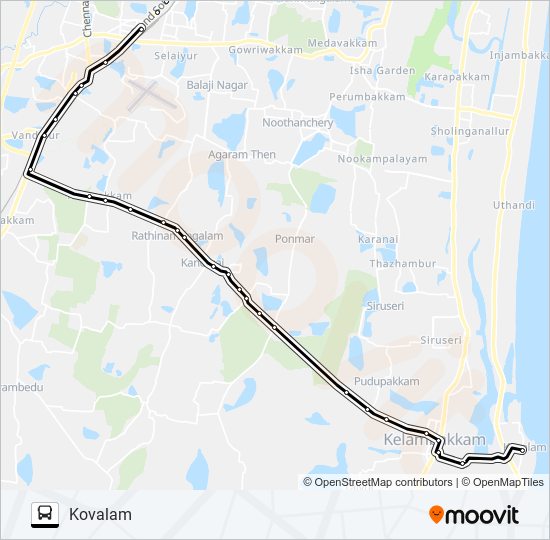 566B bus Line Map