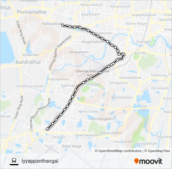 566B Bus Line Map