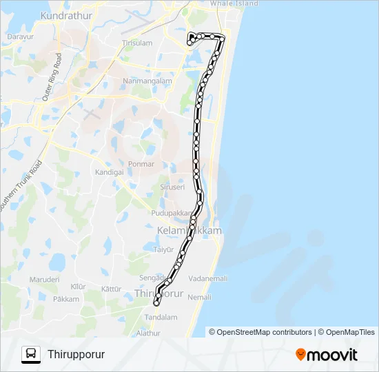 568B Bus Line Map