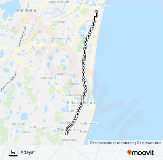 568B Bus Line Map