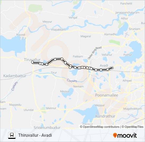 572A bus Line Map