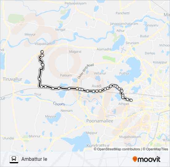 572K Bus Line Map