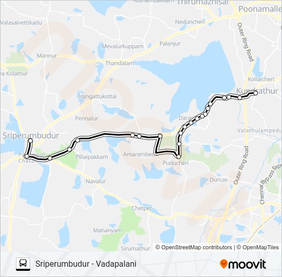 578A Bus Line Map