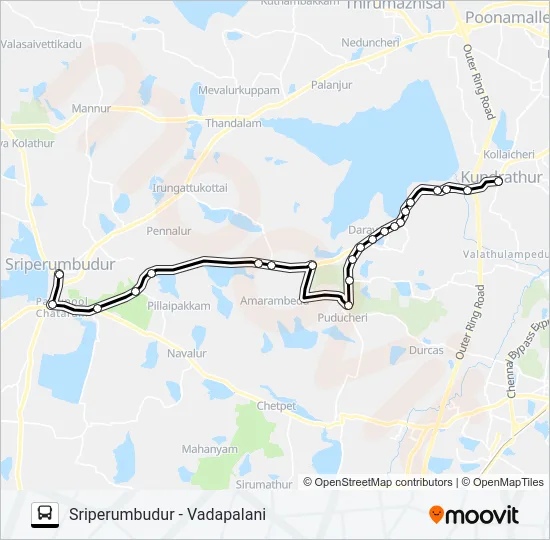 578A Bus Line Map