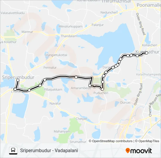 578A Bus Line Map