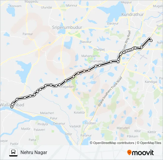 579A Bus Line Map