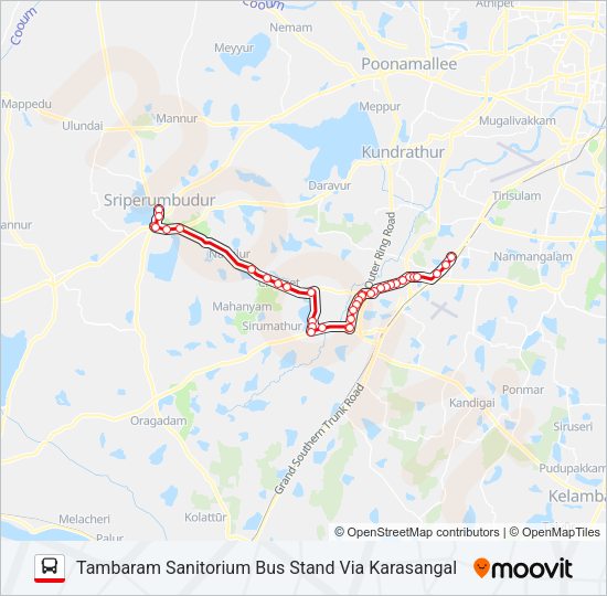 583C Bus Line Map