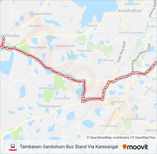 583C Bus Line Map