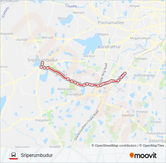 583D Bus Line Map
