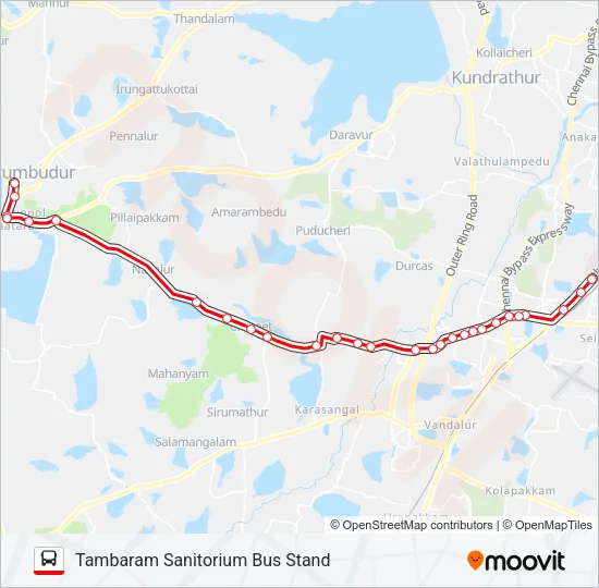583D Bus Line Map