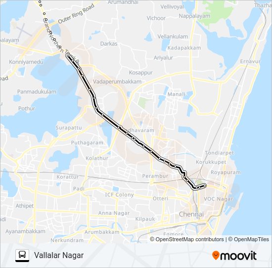 592V Bus Line Map