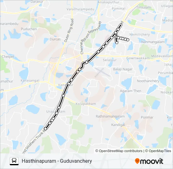 M18G Bus Line Map