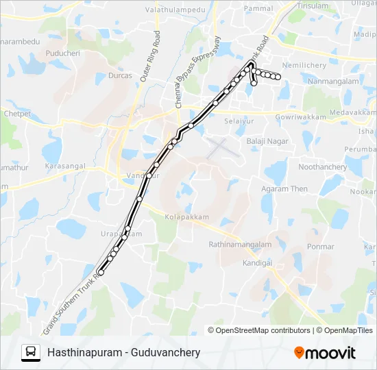 M18G Bus Line Map