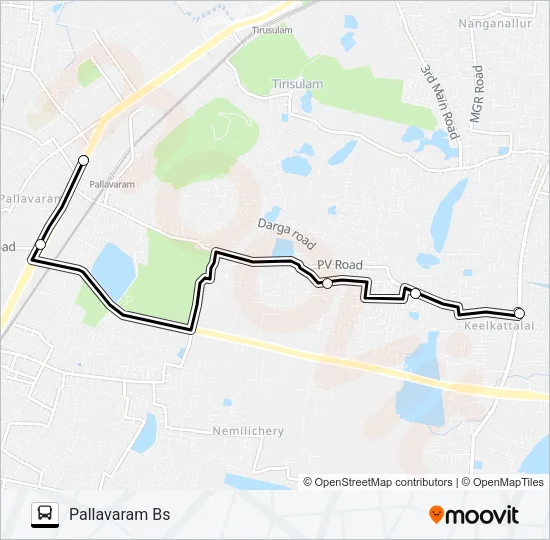 M45K Bus Line Map