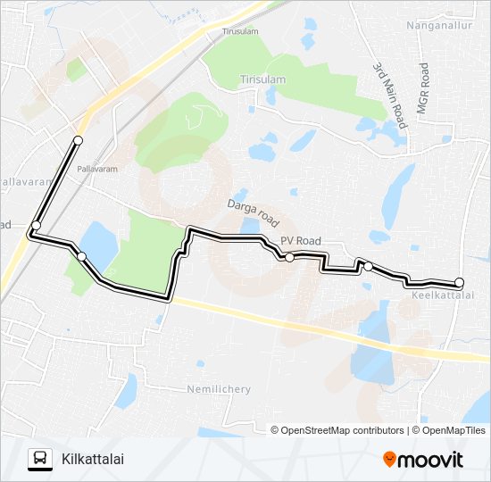 M45K Bus Line Map