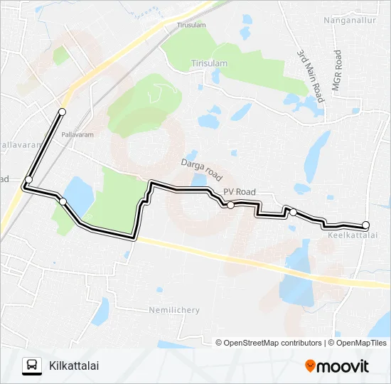 M45K Bus Line Map