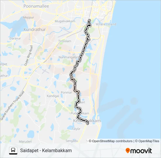 M51D Bus Line Map