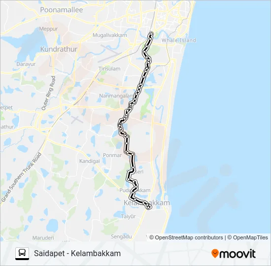 M51D Bus Line Map