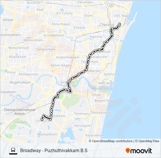 M51R Bus Line Map