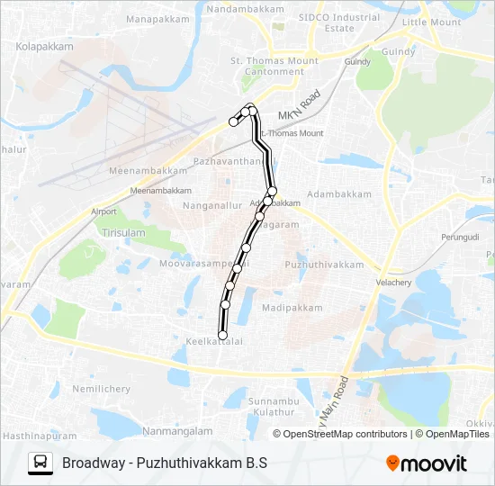 M51R Bus Line Map
