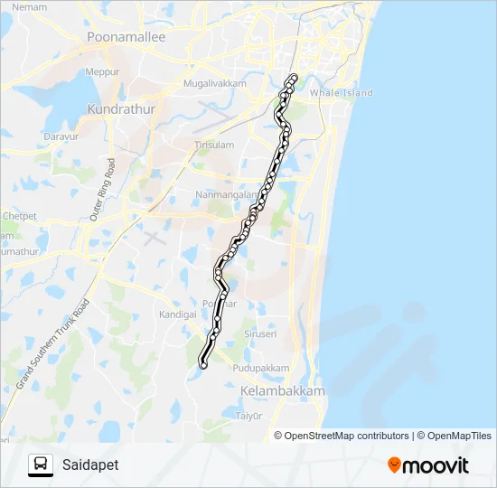 M51V Bus Line Map