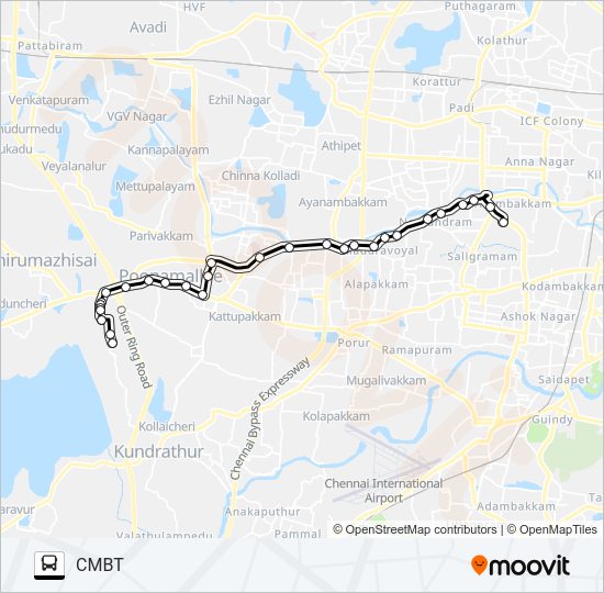 M53K Bus Line Map