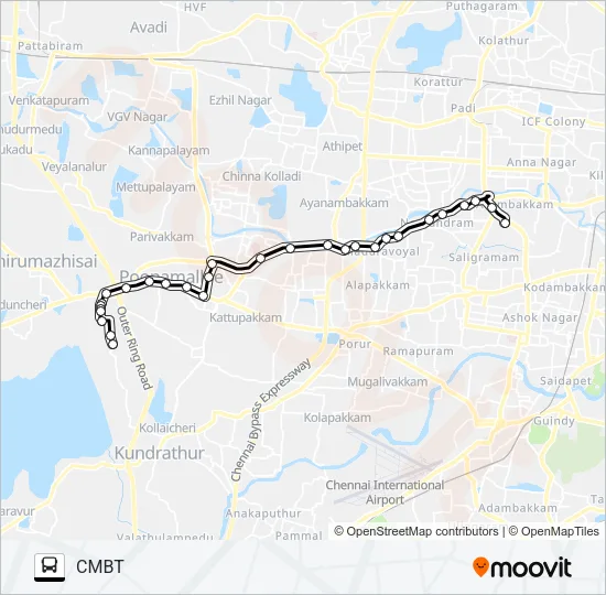 M53K Bus Line Map