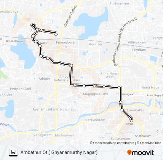 MH70 Bus Line Map