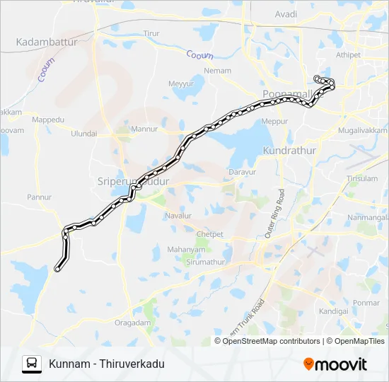 T553 Bus Line Map