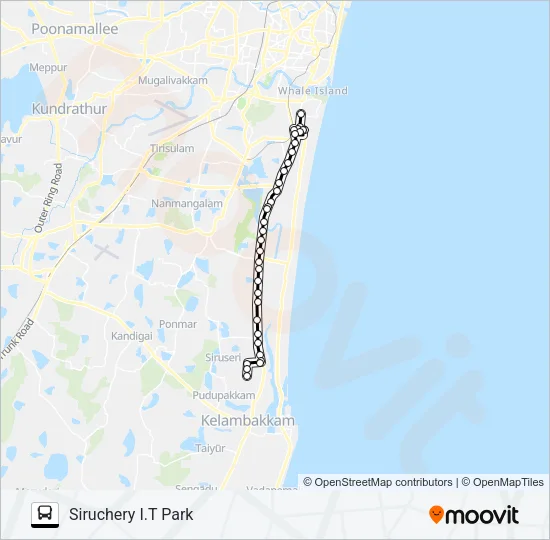 102CT Bus Line Map